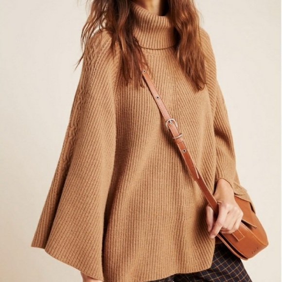 Anthropologie Kali Poncho Turtleneck Sweater SzXSP/SP - Picture 2 of 9